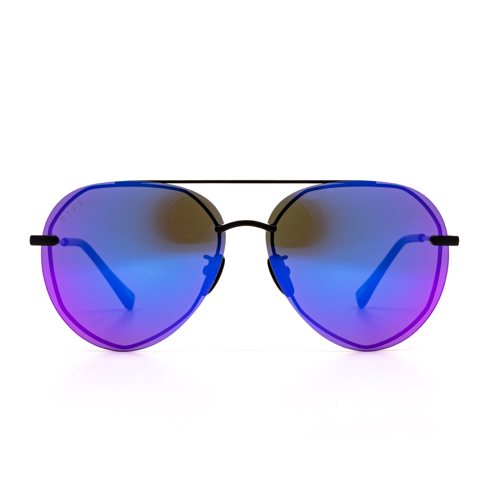 DASH - MATTE BLACK + BLUE MIRROR + POLARIZED SUNGLASSES