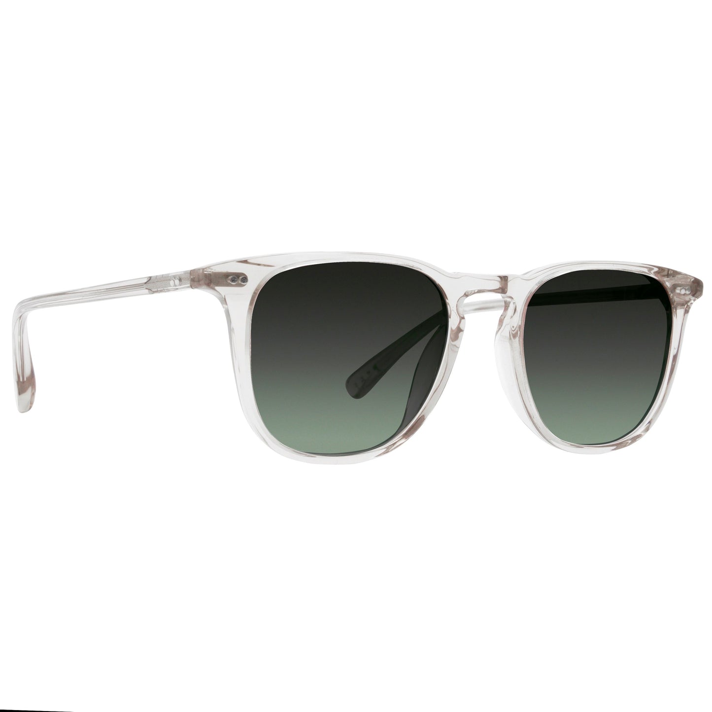 DIFF Sunglasses with Clear Crystal Frames, Dark Lenses