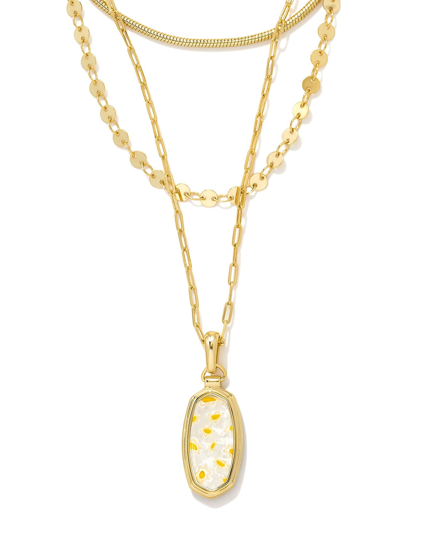 Kendra Scott Framed Dani Triple Strand Necklace
