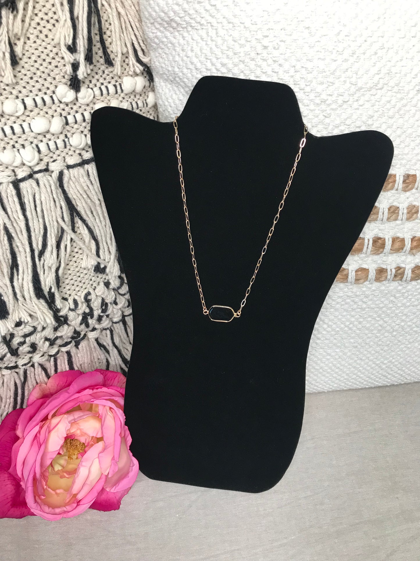 Halle Hexagon Pendant Necklace