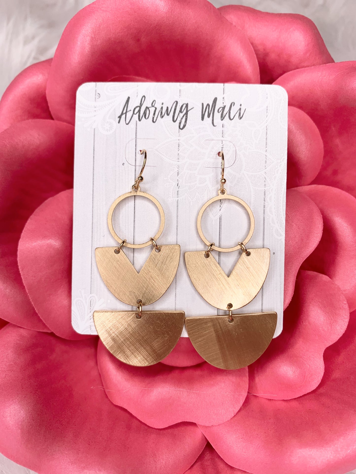Mattie Matte Triple Drop Earrings