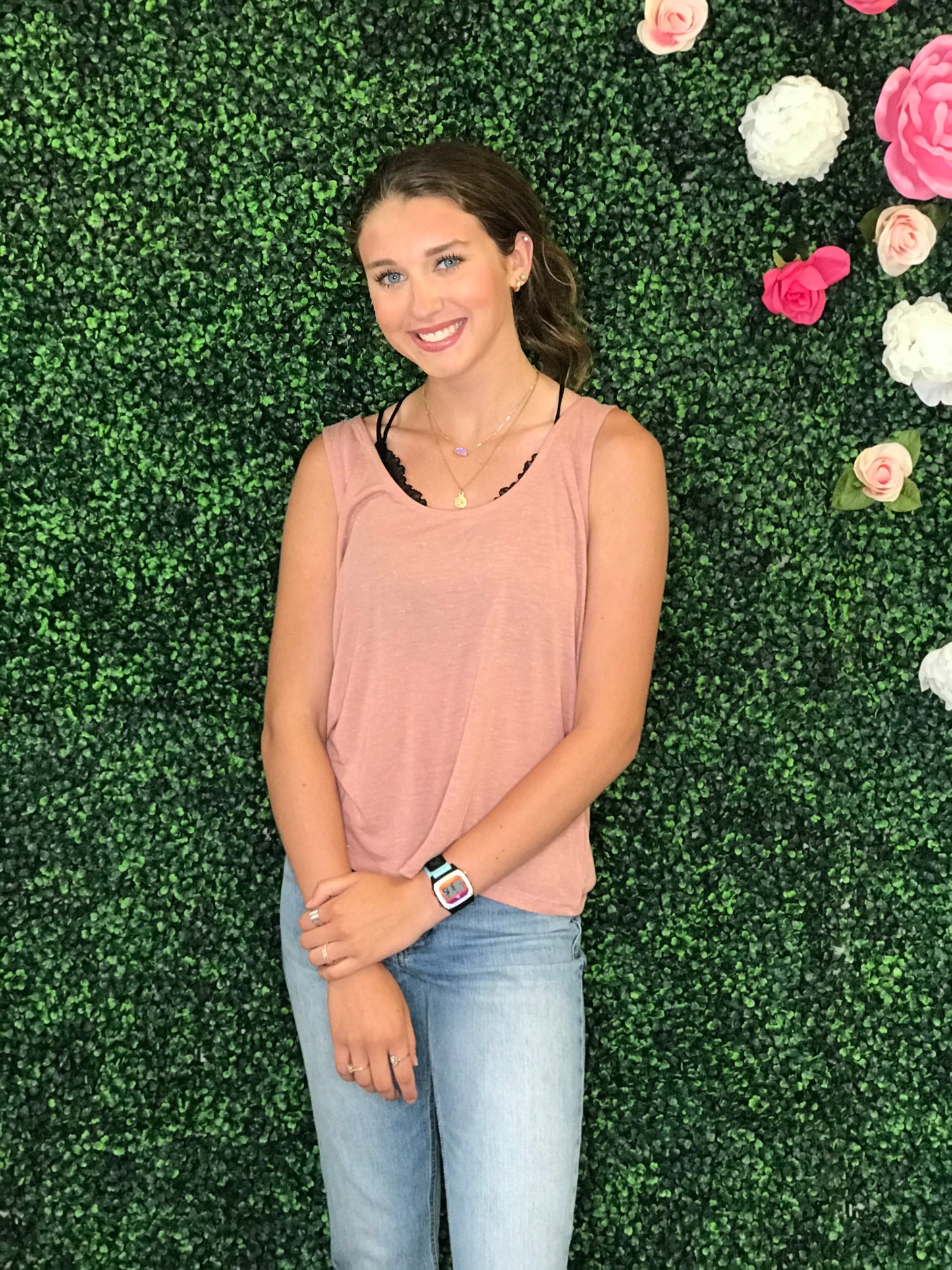 Sloane Racer Back Speckle Tank
