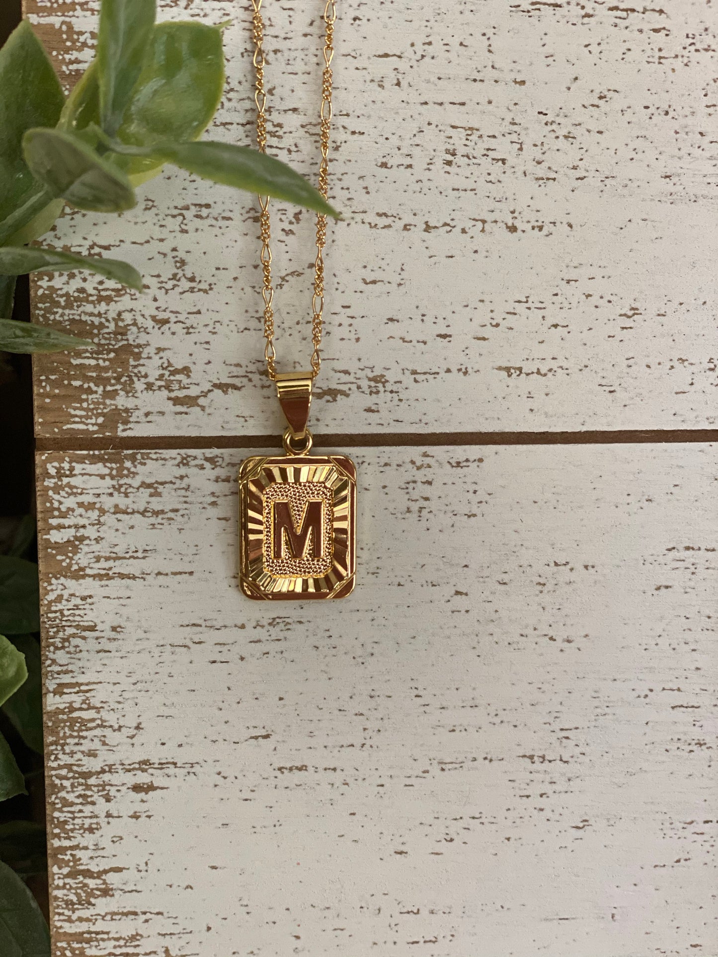 Bracha Initial Card Gold Filled Necklace