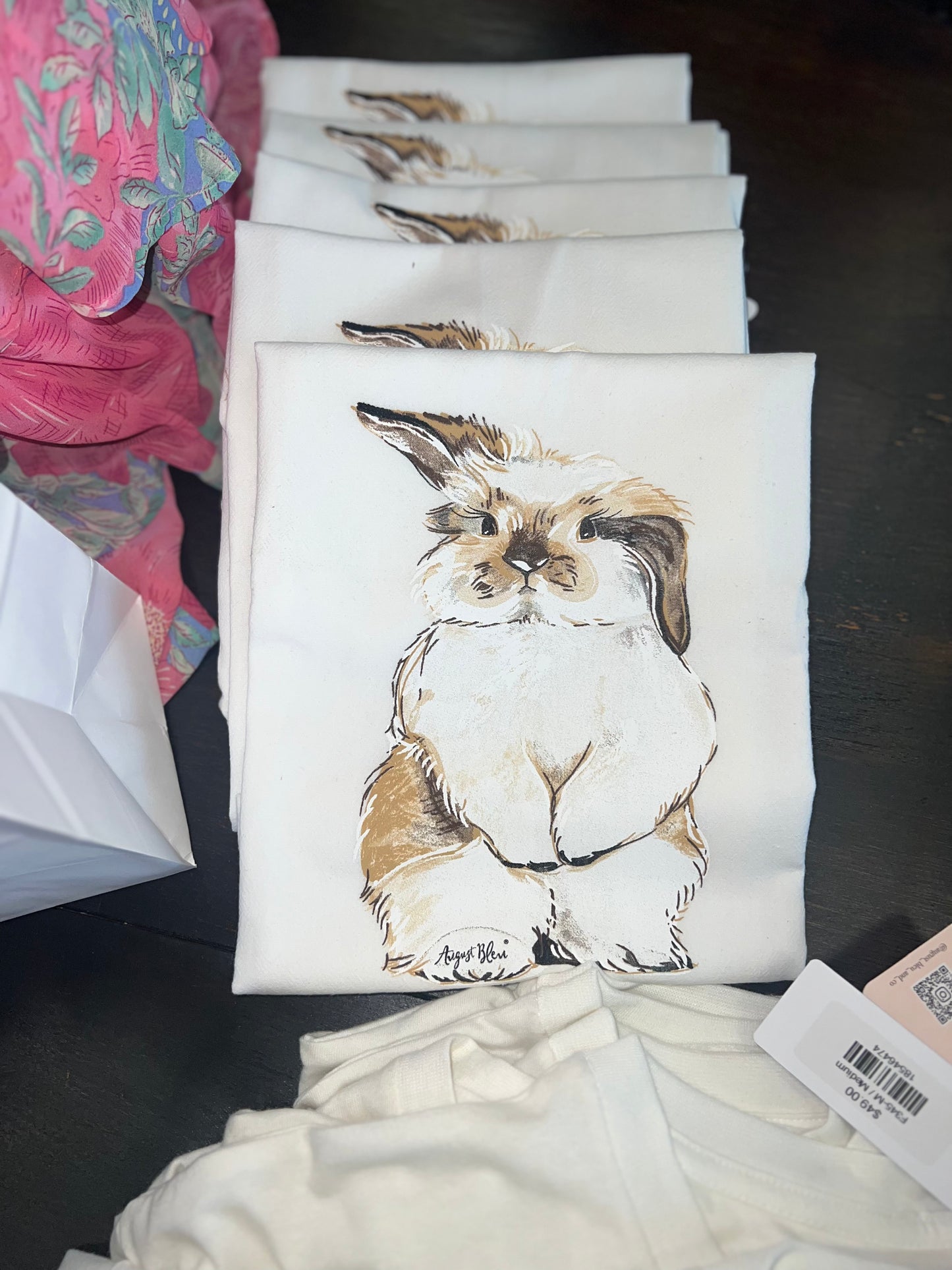 Nosey Bunny Tea Towel