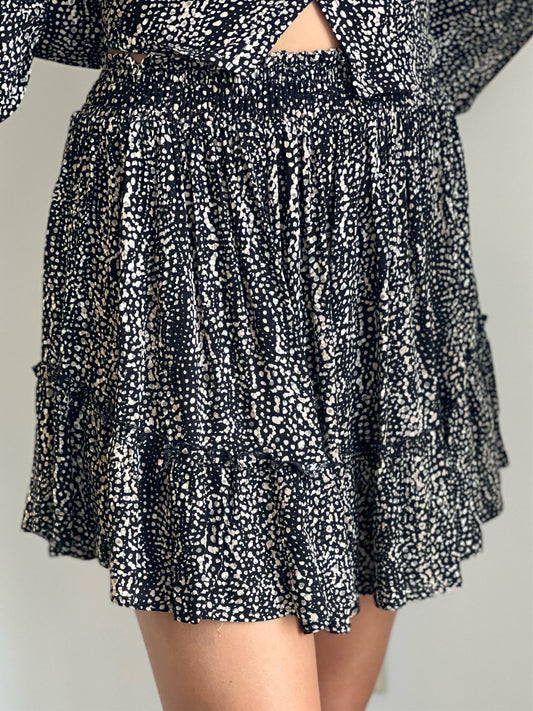Afton Blurred Lines Skirt Black