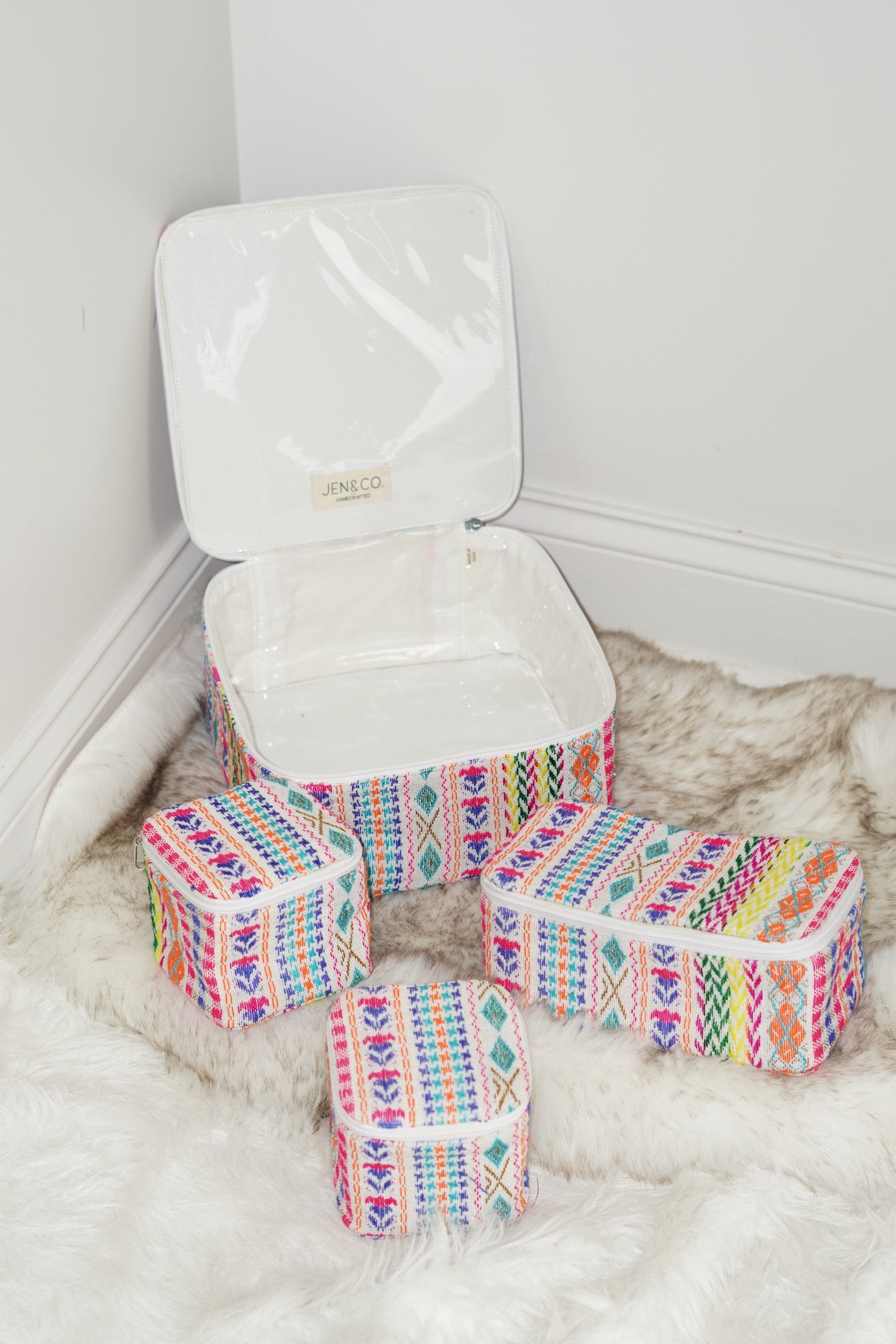Fiaona Aztec Print Makeup Tote