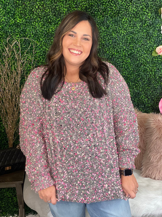 Polly Popcorn Cable Lush Sweater