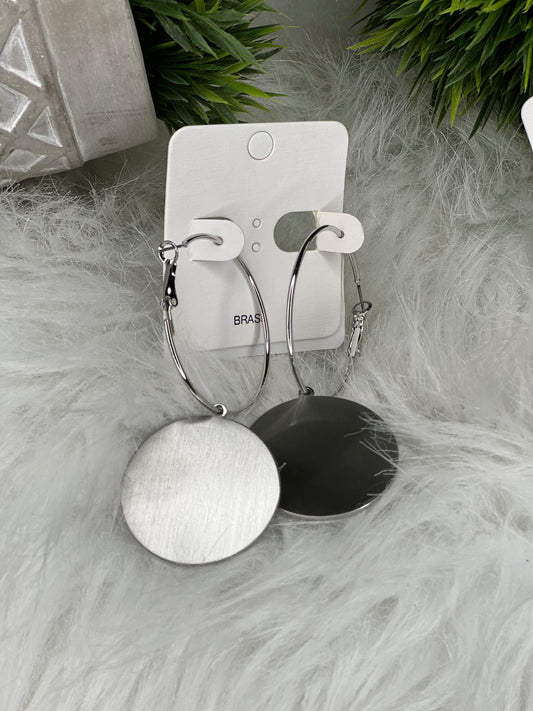 Disc Dangle Hoops