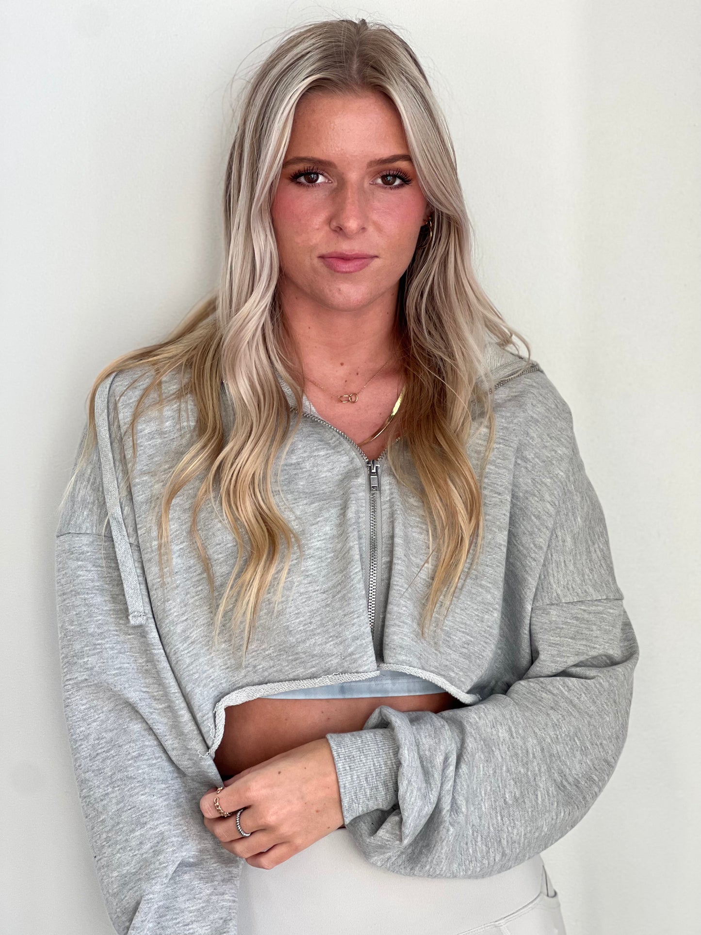 Collie Crop Hoodie Zip Up