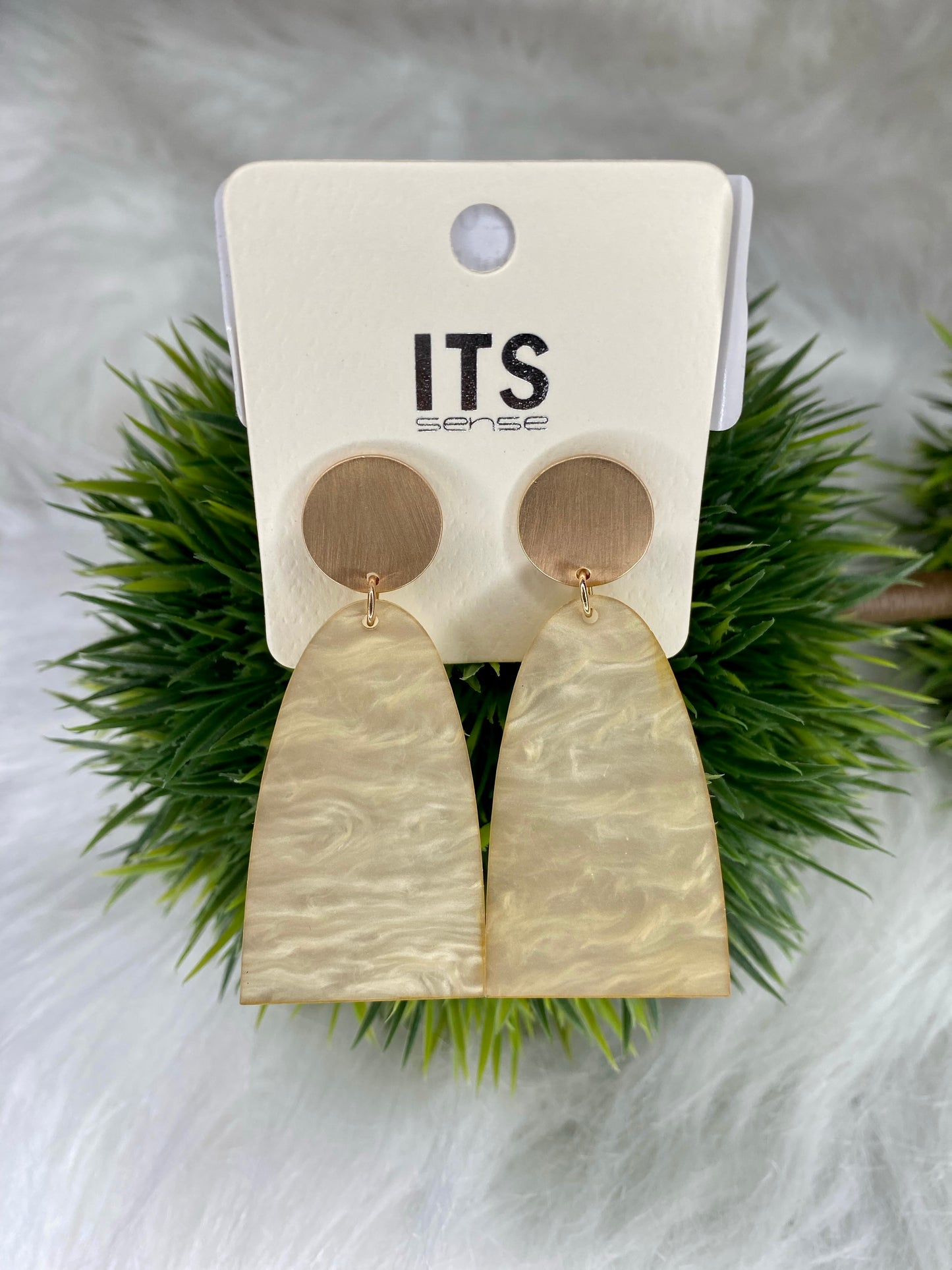 Half Oval Acrylic Earring