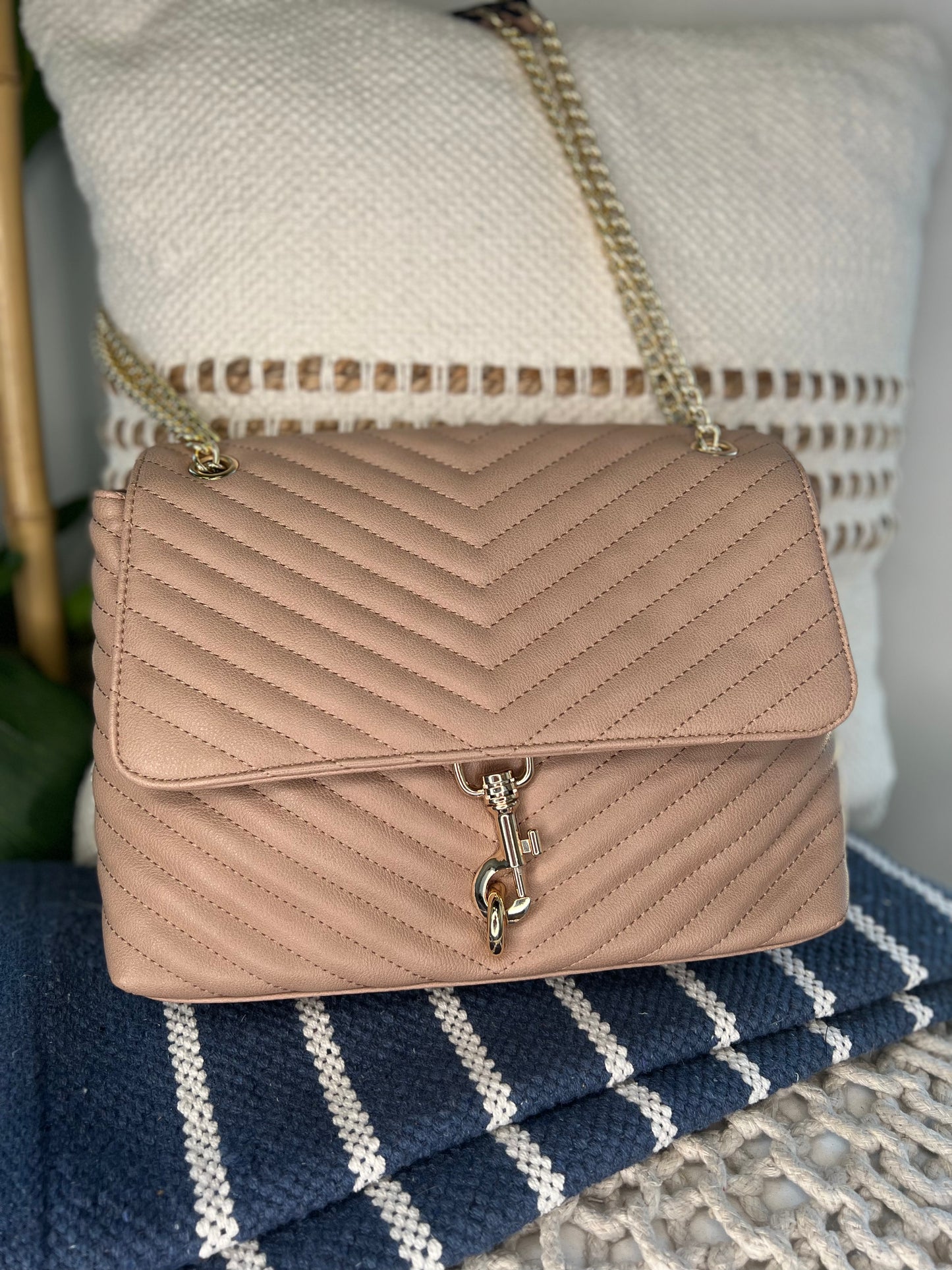 Trendy Quilted Stitch Handbag with Wallet