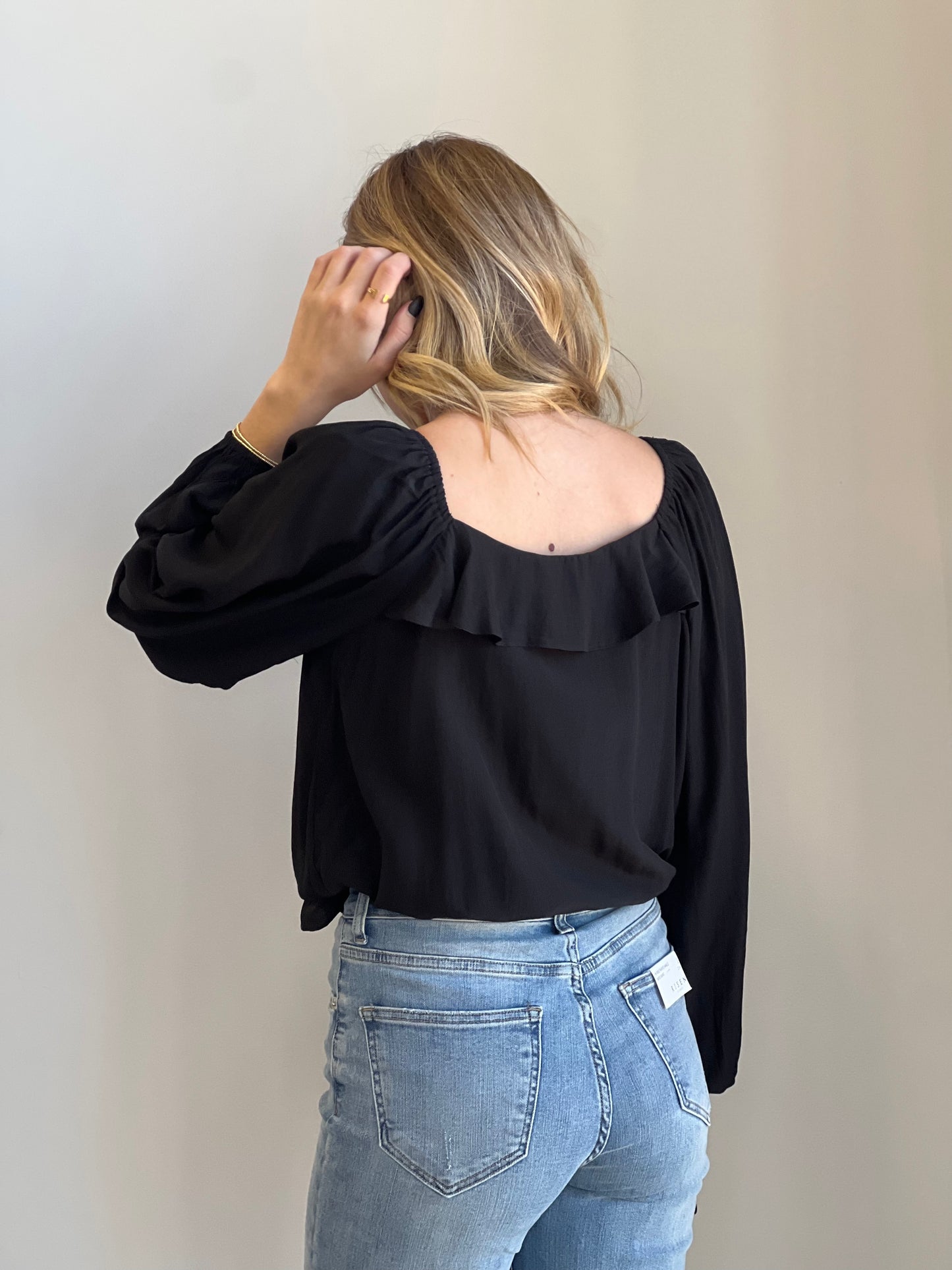 Lexie Woven Ruffled Wrap Bodysuit