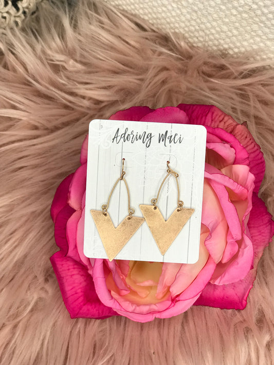 Willa Worn V Shape Earrings