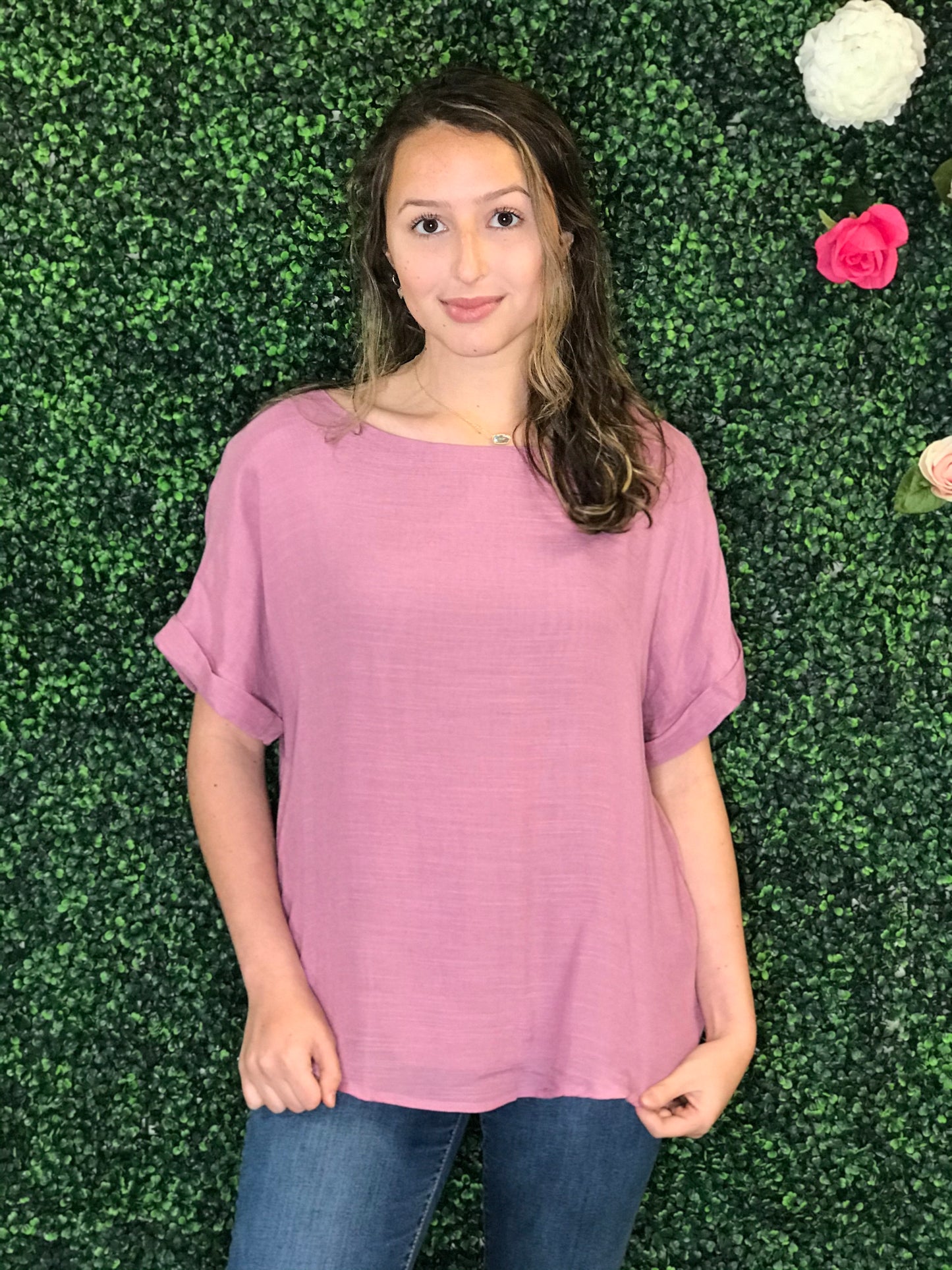Mallie Mauve Top