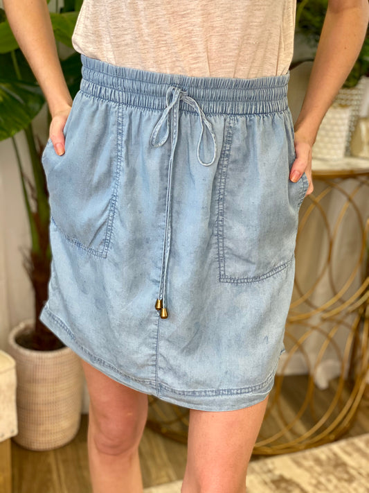 Lana Denim Tencel Skirt