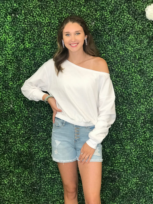 Zoe Off Shoulder Sweatshirt