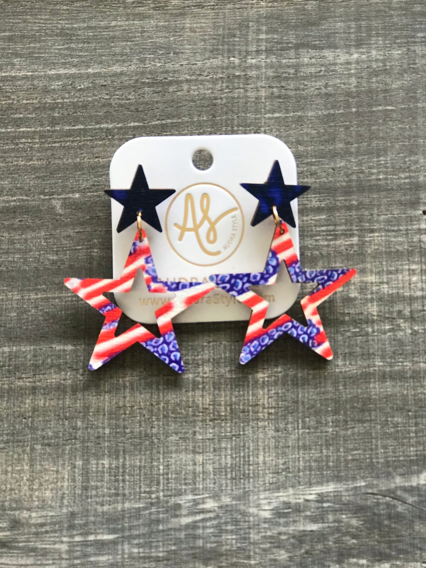 Star Stud Dangle Earrings