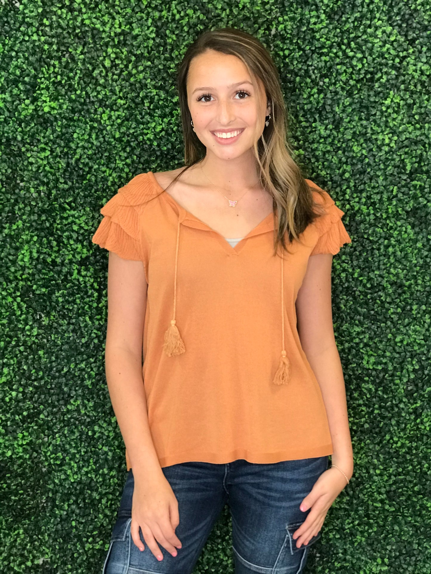 Rosalina Ruffle Shoulder Blouse