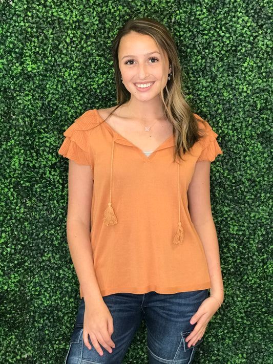 Rosalina Ruffle Shoulder Blouse