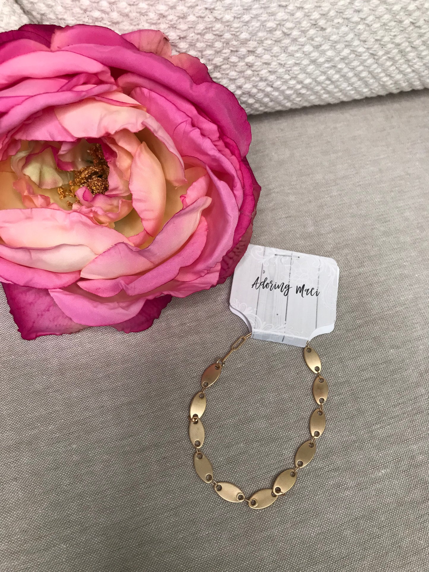 Marley Matte Gold Link Bracelet