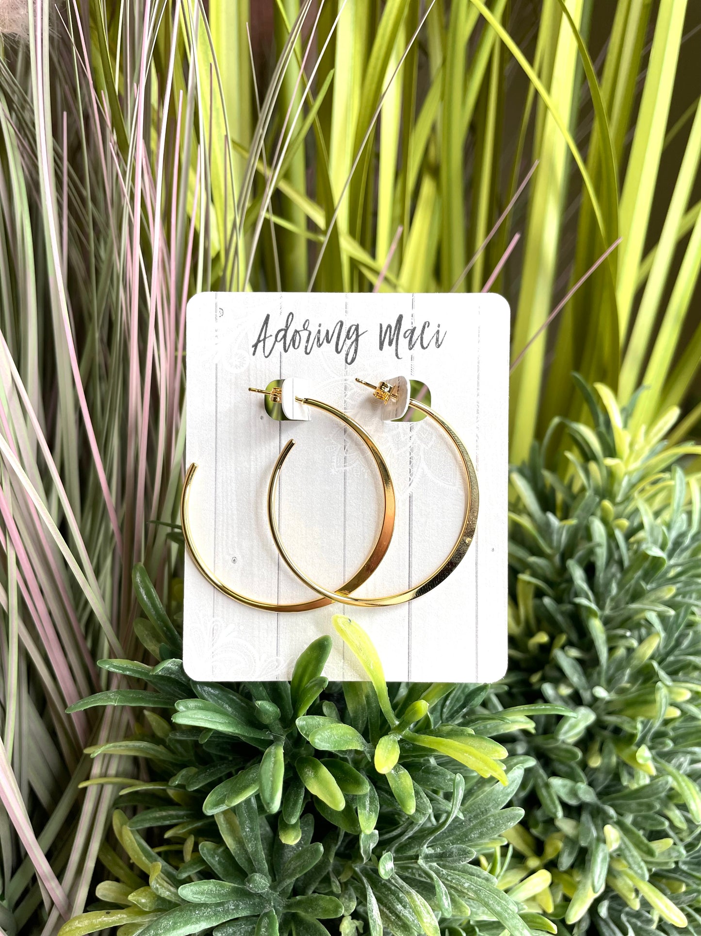 Malachi Flat Post Hoop Earrings