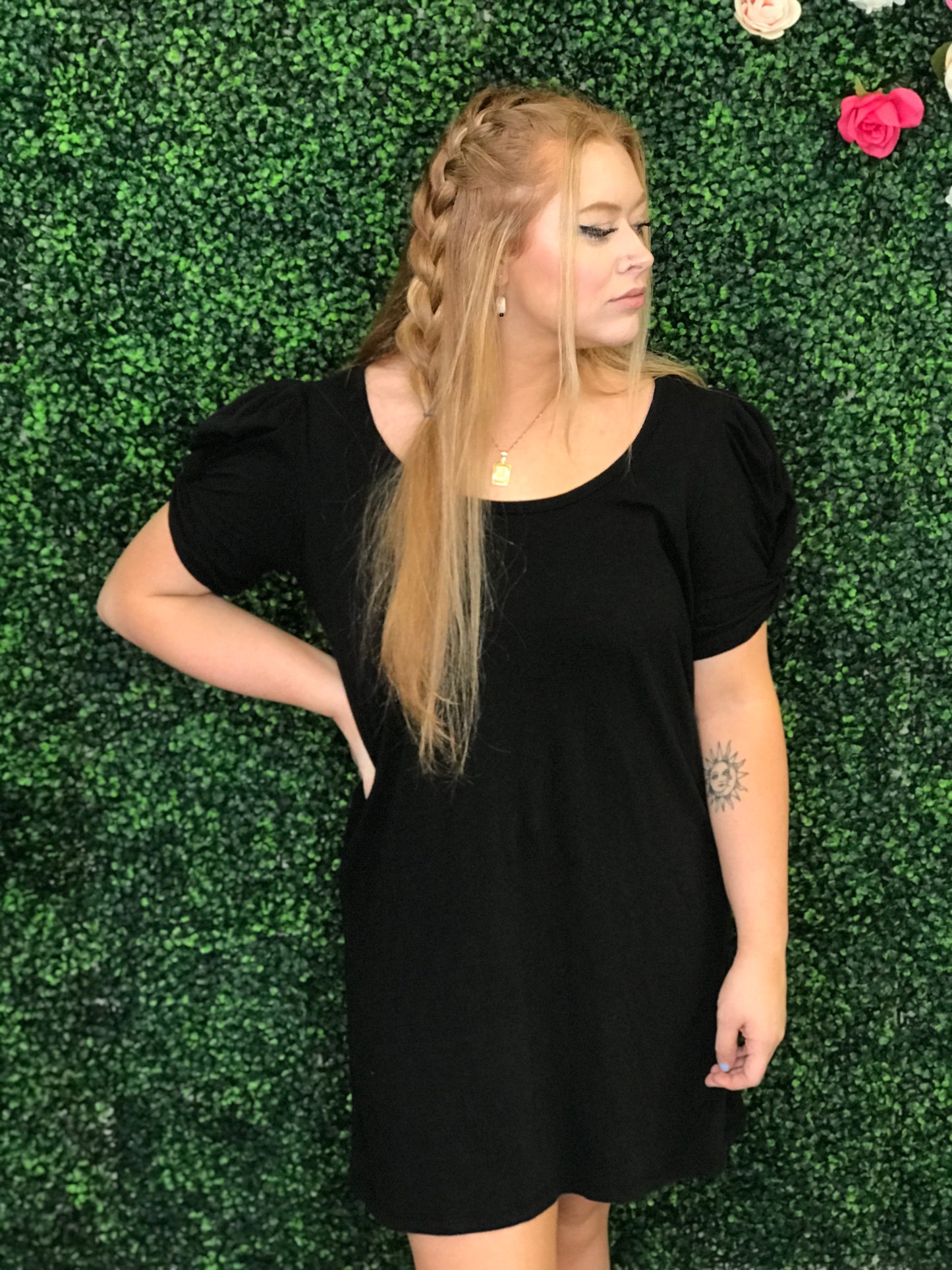Indi Slub Puff Sleeve Dress (multiple colors)