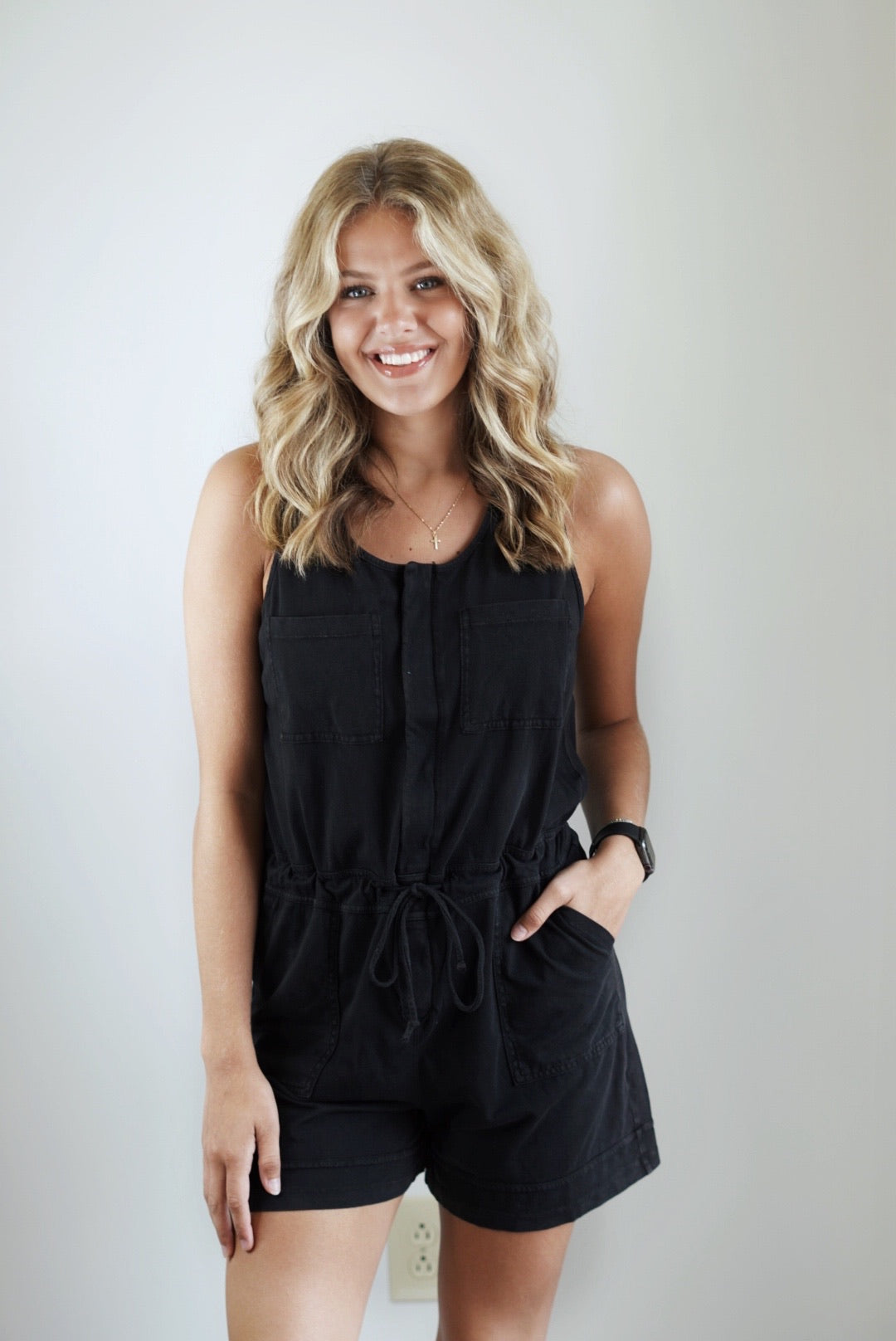 Fitted Romper with Pockets