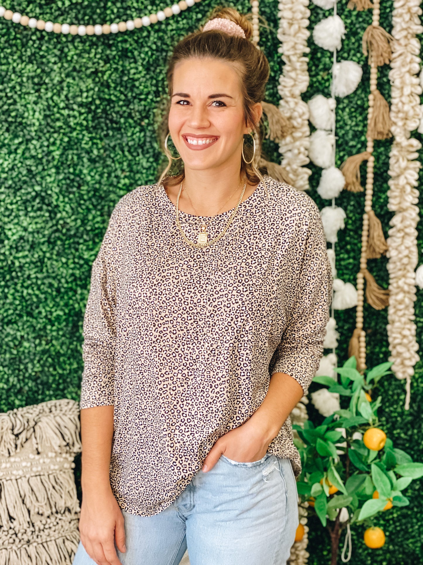 Jodi Pocket Leopard Top