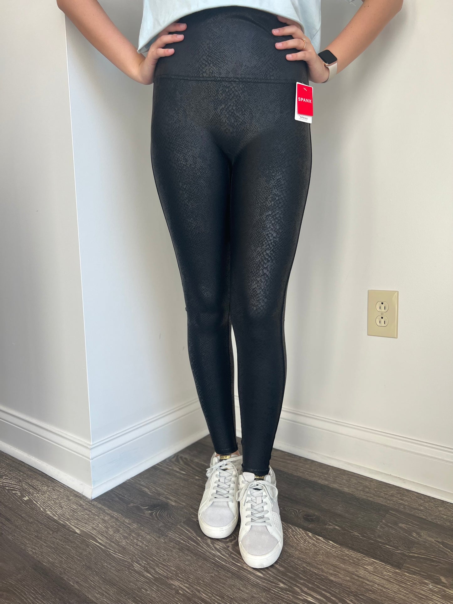 Faux Leather Matte Snake Leggings