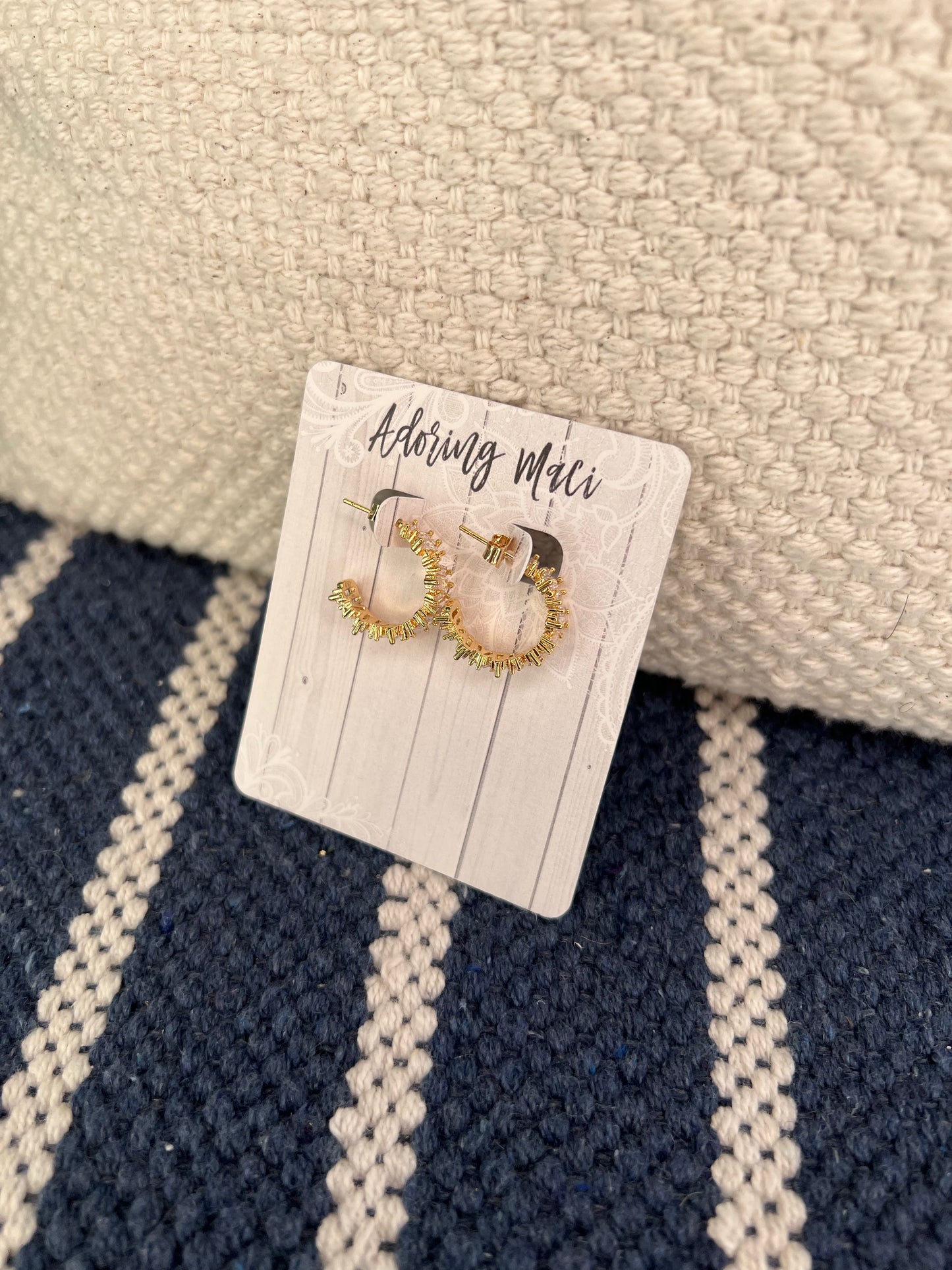 Sodajo Crystal Edge Hoop Earring