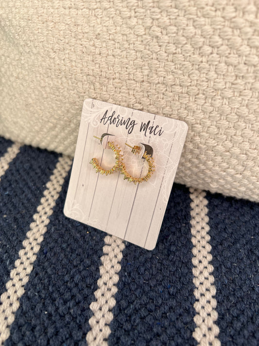 Sodajo Crystal Edge Hoop Earring