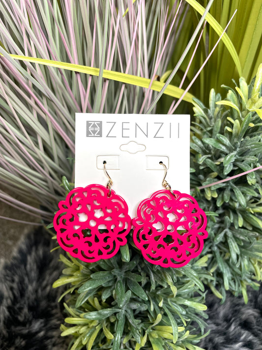 Allure Resin Acrylic Drop Dangle Earrings