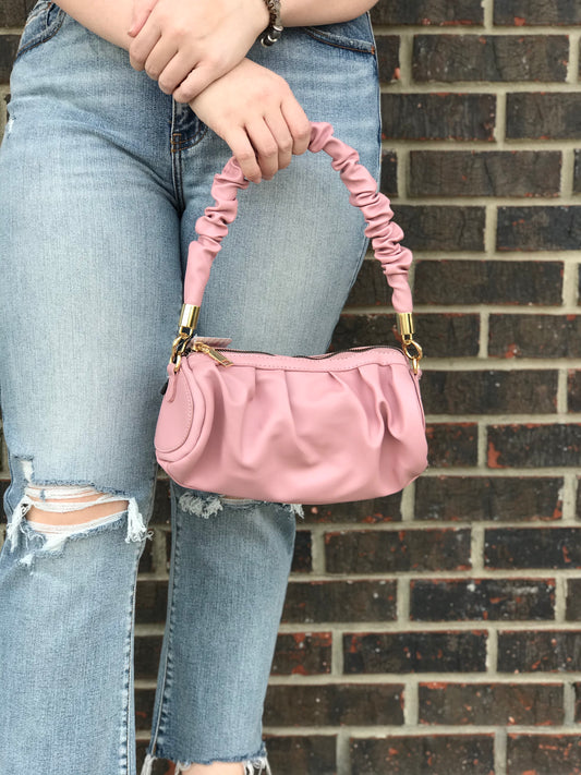 Elle Pink Faux Leather Purse