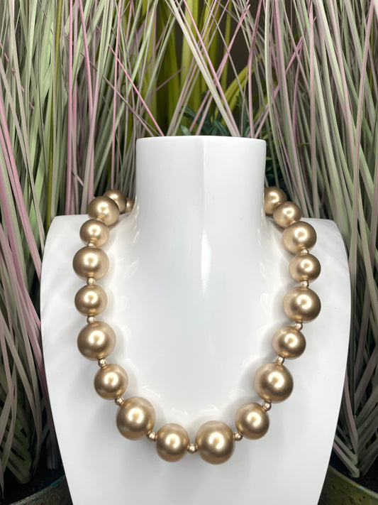 Millie Matte Metal Beaded Necklace