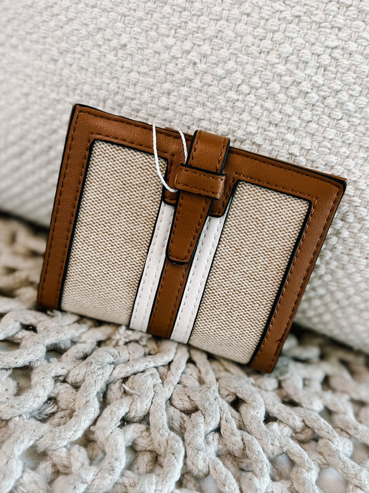 Bessie Canvas Wallet w/ Slip Closure