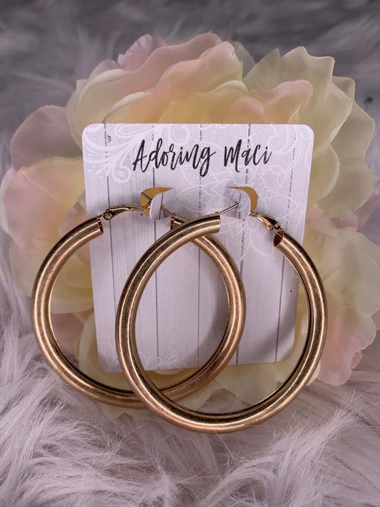 Tiana Tube Worn Hoop Earrings