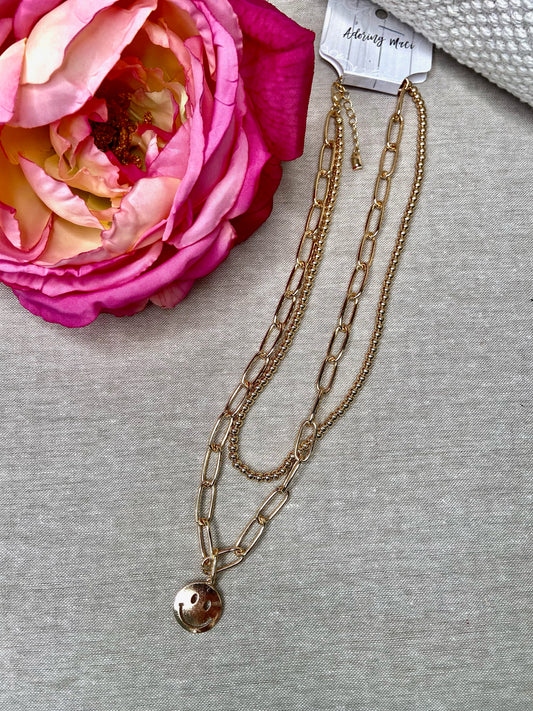 Billie Smiley Stacked Necklace