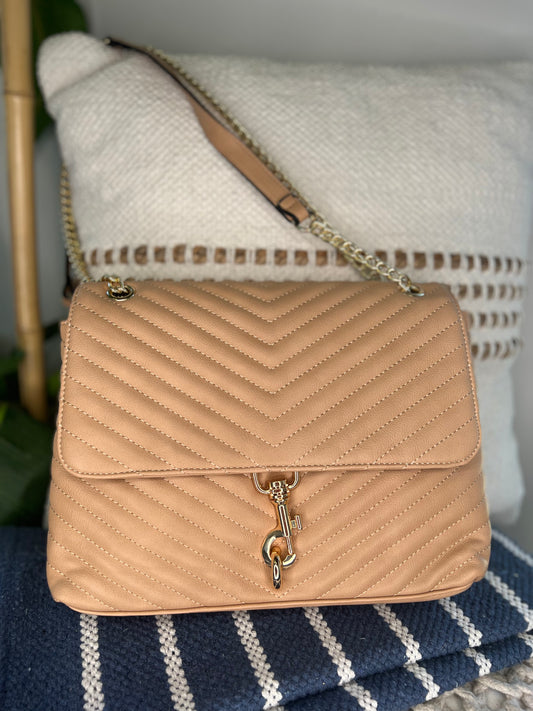 Trendy Quilted Stitch Handbag with Wallet