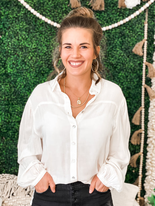 Penni Long Sleeve Button Down Top