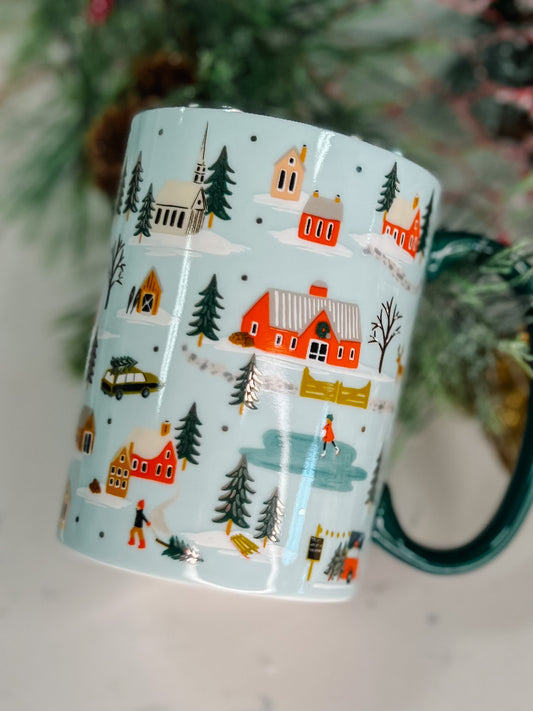 Rifle Paper Co. Holiday Village Mug
