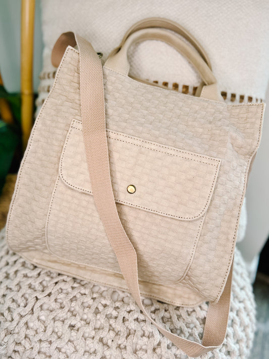 Hannah Checkered Satchel w/ Guitar Strap