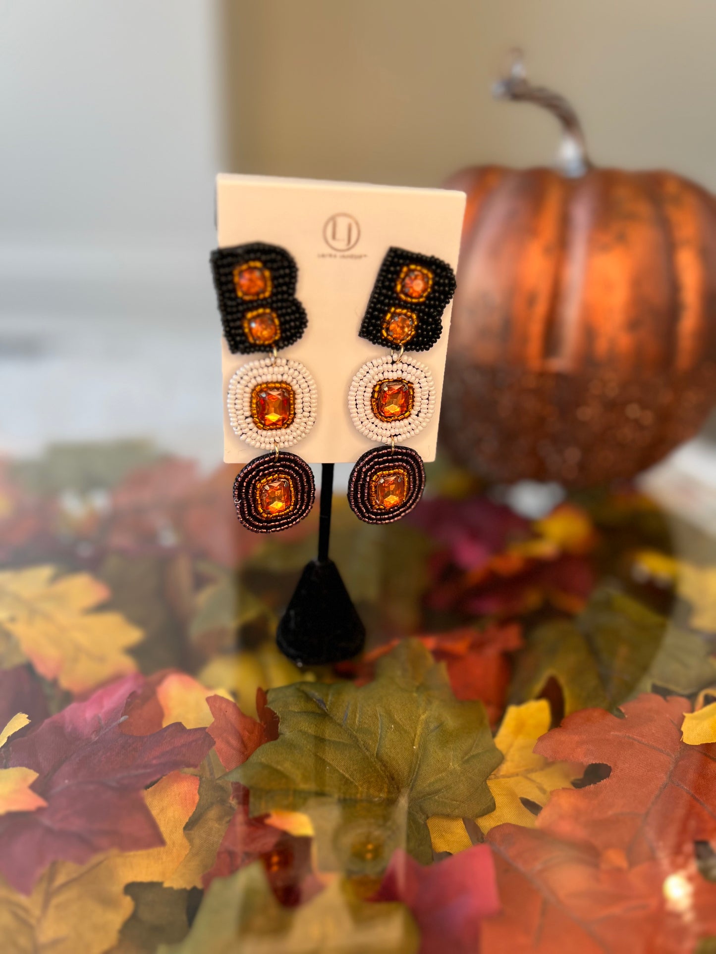 Colorful BOO Halloween Earrings