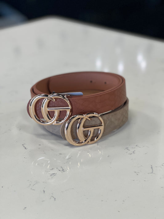 Sierra Faux Snakeskin "GO" Belt