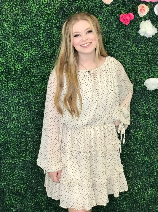 Tara Lush Long Sleeve Tiered Dress