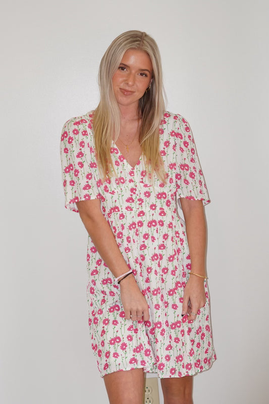 Luna Pink Floral Dress