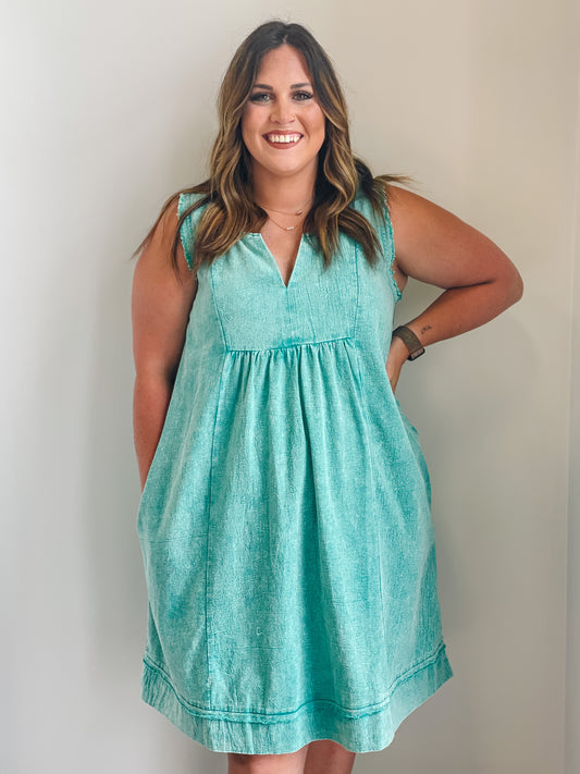 Serena Lush Mineral Wash Sleeveless Dress