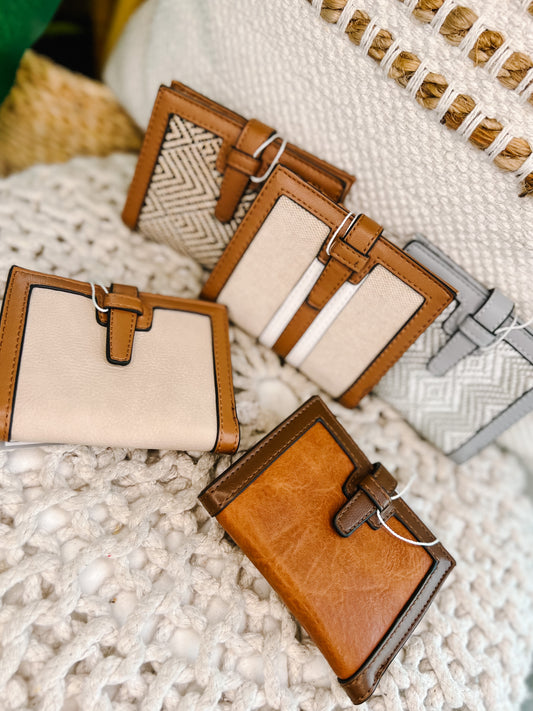 Bessie Canvas Wallet w/ Slip Closure