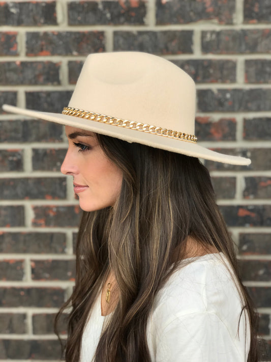 Brynn Chain Band Fedora Hat (multiple colors)