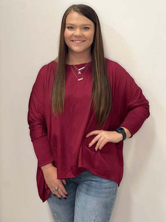 Janice Smocked Dolman Top