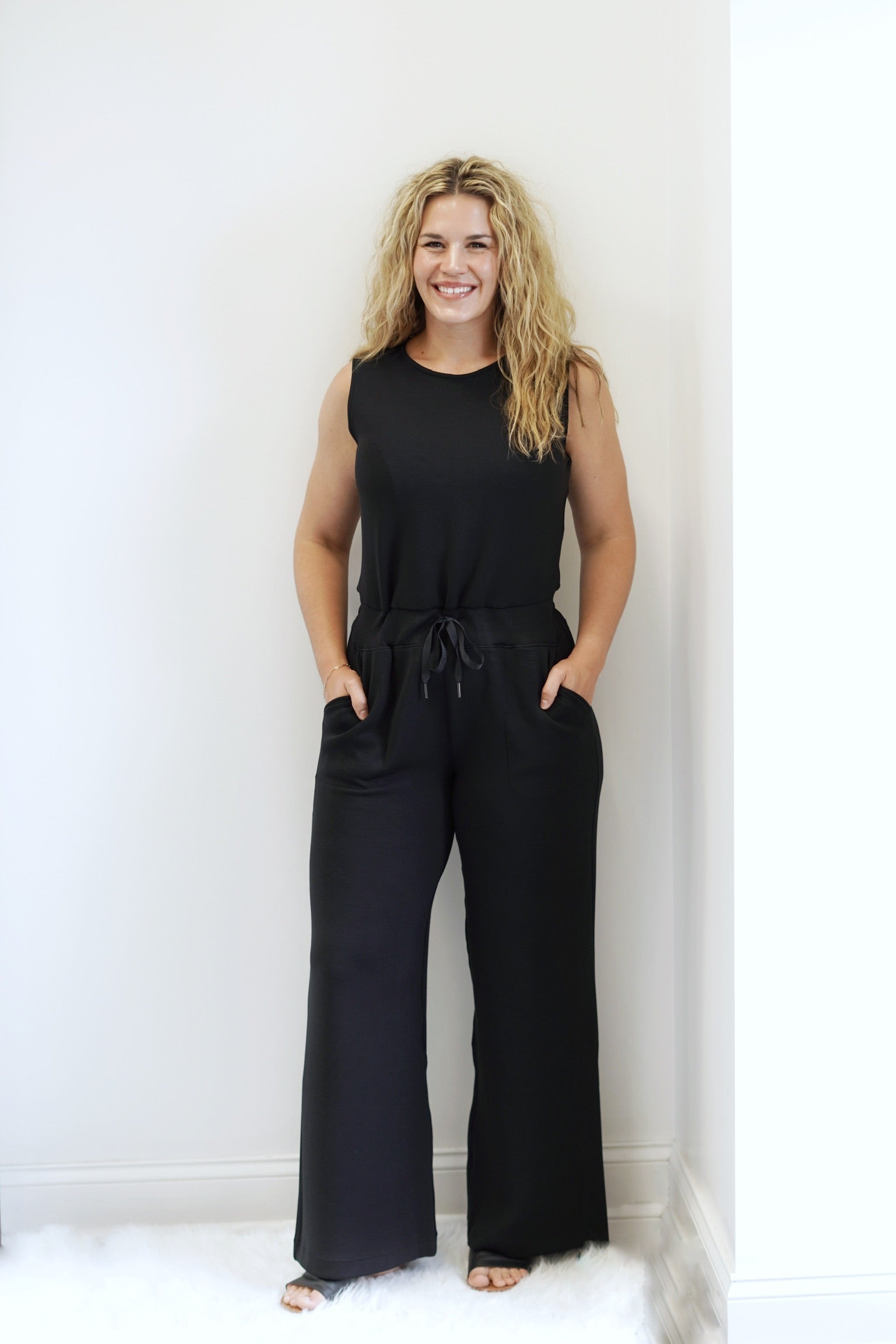 NWT Spanx 50282R AirEssentials Jumpsuit in Black Aireluxe Fine Knit 1-Piece  1X